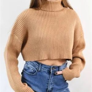 Mimosa cropped turtleneck sweater
